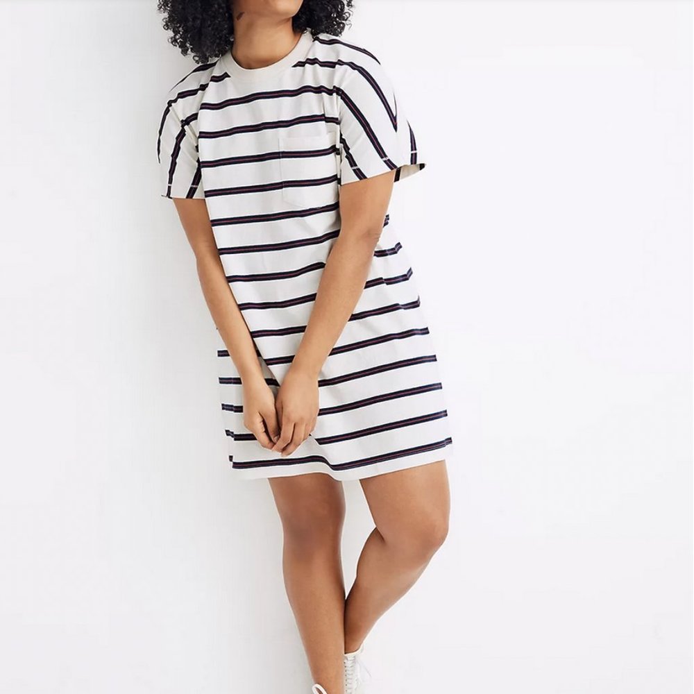 Madewell striped tshirt dress!